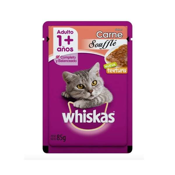 FOTO NUEVA ERA Sachet Whiskas Gato +1 Carne Soufflé 85 g