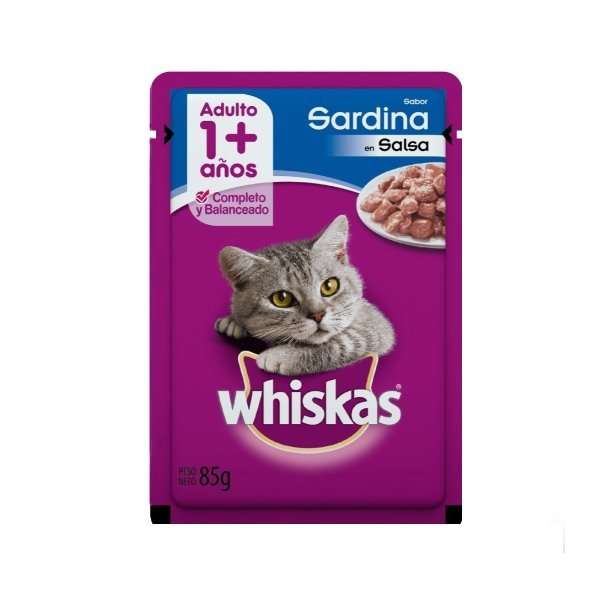 Sachet Whiskas Gato +1 Sardina 85 g