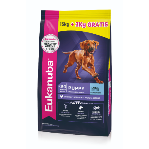EUKANUBA PUPPY LARGE BREED 15+3KG GRATIS