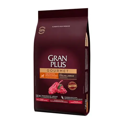 GRAN PLUS GOURMET FILHOTE MED/GRAN CORDERO Y ARROZ 15KG
