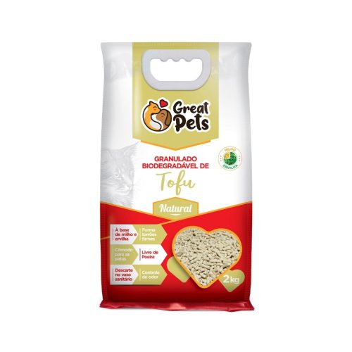 Great Pets Sanitario Biodegradable Tofu Natural 2kg