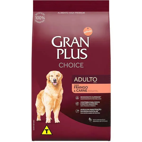 GRAN PLUS CHOICE ADULTOS 20KG POLLO Y CARNE