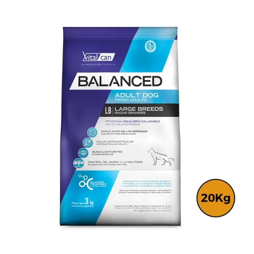 BALANCED-ADULTO-RAZAS-GRANDES-20KG BALANCED ADULTO RAZAS GRANDE y MEDIAS 20KG