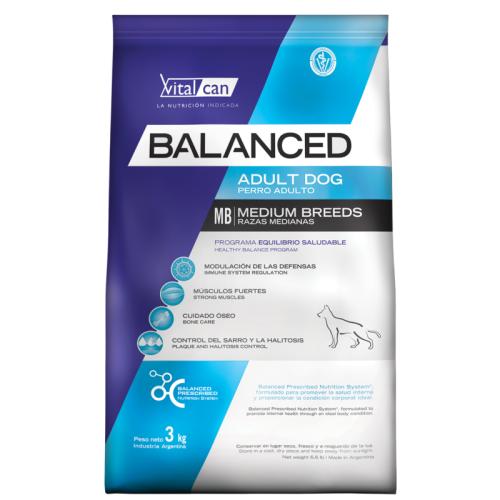 Balanced Adult-Medium Balanced Perro Adulto Raza Mediana x 20 kg.