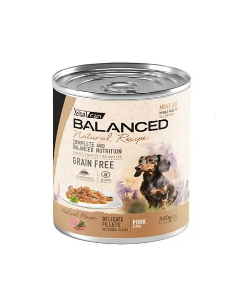 recipe cerdo Natural Recipe Filetes Cerdo Perro Adulto 340g